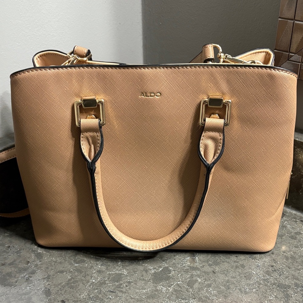 Aldo Tan Purse with Gold Hardware
